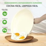 Batería de cocina juego de ollas y sartenes NutriChef NCCW75TBR 75 piezas antiadherente de cerámica con utensilios molde