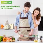 Batería de cocina juego de ollas y sartenes NutriChef NCCW75TBR 75 piezas antiadherente de cerámica con utensilios molde