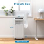 Aire acondicionado portátil 3 en 1 GarveeTech GT_32QLpYzj20 8000 BTU deshumidificador ventilador 2 velocidades temporiza