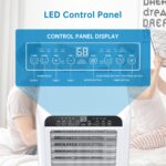 Aire acondicionado portátil 3 en 1 GarveeTech GT_32QLpYzj20 8000 BTU deshumidificador ventilador 2 velocidades temporiza