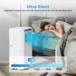 Aire acondicionado portátil 3 en 1 GarveeTech GT_32QLpYzj20 8000 BTU deshumidificador ventilador 2 velocidades temporiza