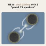Jabra Speak2 75 (Edición 2025) Altavoz inalámbrico Bluetooth - 4 micrófonos con cancelación de ruido, altavoces de 65mm