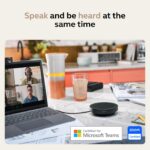 Jabra Speak2 75 (Edición 2025) Altavoz inalámbrico Bluetooth - 4 micrófonos con cancelación de ruido, altavoces de 65mm