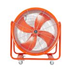 Ventilador Industrial Portátil Restaurantware Wind Blade RWT1896R 32 pulgadas motor 3/4 HP 9286 CFM acero rojo