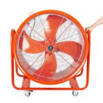 Ventilador Industrial Portátil Restaurantware Wind Blade RWT1896R 32 pulgadas motor 3/4 HP 9286 CFM acero rojo
