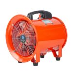 Ventilador industrial portátil Restaurantware Wind Blade RWT1894R motor 1/2 HP 1960 CFM acero rojo silencioso