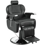Merax Silla de peluquero reclinable resistente, estilo reclinable hidráulico multiusos, giratorio de 360° y altura ajust