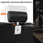 Merax Silla de peluquero reclinable resistente, estilo reclinable hidráulico multiusos, giratorio de 360° y altura ajust
