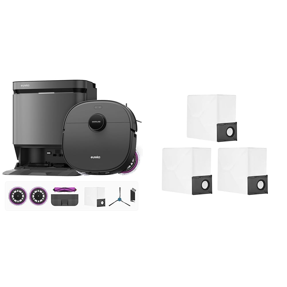 Version 1.0.0 Paquete de robot aspirador Eureka J15 Pro Ultra con autovaciado + kit de accesorios Eureka Auténticos: bolsa para el pol