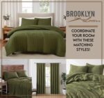 Juego de edredón lino natural Brooklyn Loom Pem America Inc 783048239600 Full Queen 3 piezas color sólido certificado Oe