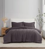 Pem America Brooklyn Loom Linen 783048239631 juego de edredon lino color solido carbon certificado Oeko-TEX 3 piezas