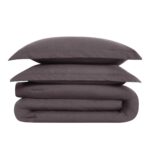 Pem America Brooklyn Loom Linen 783048239631 juego de edredon lino color solido carbon certificado Oeko-TEX 3 piezas