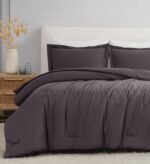 Pem America Brooklyn Loom Linen 783048239631 juego de edredon lino color solido carbon certificado Oeko-TEX 3 piezas