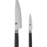 Shun Juego de iniciación clásico de 2 piezas, incluye cuchillos de chef de 8 pulgadas y 3.5 pulgadas, juego de cuchillos