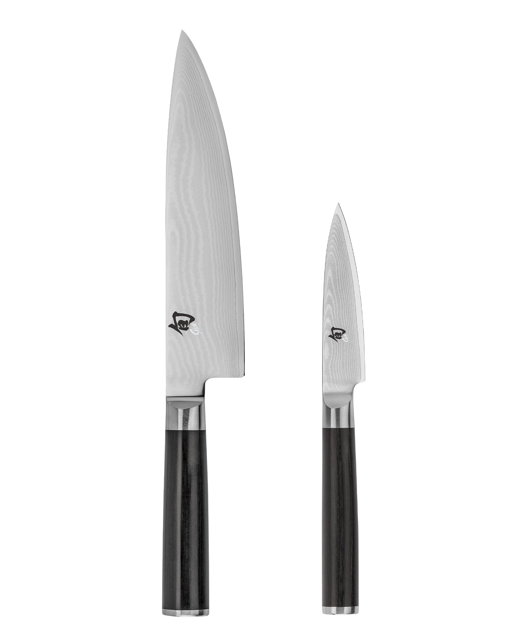 Version 1.0.0 Shun Juego de iniciación clásico de 2 piezas, incluye cuchillos de chef de 8 pulgadas y 3.5 pulgadas, juego de cuchillos