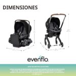 Combo asiento de auto infantil y cochecito Evenflo Shyft DualRide CS150112473 almacenamiento Carryall gris Boone