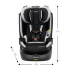 Asiento de auto rotacional 2 en 1 Evenflo Revolve360 Slim CS260112467 con cubierta de limpieza rápida negro Salem