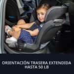 Asiento de auto rotacional 2 en 1 Evenflo Revolve360 Slim CS260112467 con cubierta de limpieza rápida negro Salem