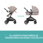 Sistema modular de viaje Evenflo Pivot TS100411990 con asiento de auto infantil LiteMax y carriola 3 en 1 gris casual