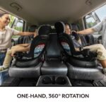 Evenflo Gold Revolve360 Slim - Asiento giratorio 2 en 1 para automóvil con SensorSafe (negro obsidiana)