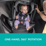Evenflo Revolve360 Extend CS360212464 asiento convertible giratorio 360 grados gris Revere instalacion LATCH orientado a