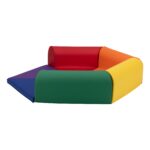 Sprogs Alfombra de juego hexagonal Rainbow Floor - Espacio de aprendizaje seguro, versátil y colorido para niños