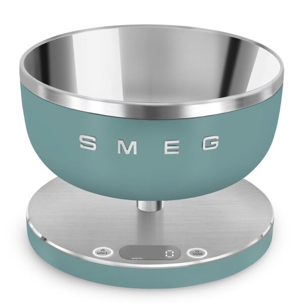 Smeg Balanza digital de cocina contemporánea con tazón extraíble (Jade) KSC01EGMUS