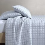 Juego de edredón reversible Calvin Klein USHSA91331558 ropa de cama suave con fundas a juego diseño de puntada azul liso