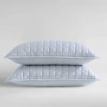 Juego de edredón reversible Calvin Klein USHSA91331558 ropa de cama suave con fundas a juego diseño de puntada azul liso