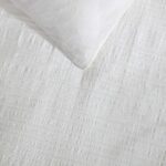 Juego de edredón Vera Wang Revman International USHSA51330198 diseño cuadrícula textura corteza blanca tamaño Queen 3 pi