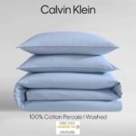 Juego de funda de edredón Calvin Klein Revman International USHSFN1325868 percal algodón lavado como prenda certificado