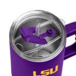 Vaso térmico de viaje Logo Brands S40PTC NCAA acero inoxidable 40 oz con asa tapa y popote antiderrame