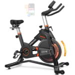 Bicicleta Estática Magnética YOSUDA 007C Volante 50 lb 400 lb Bluetooth 100 Niveles Resistencia Transmisión Correa