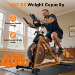 Bicicleta Estática Magnética YOSUDA 007C Volante 50 lb 400 lb Bluetooth 100 Niveles Resistencia Transmisión Correa