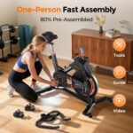 Bicicleta Estática Magnética YOSUDA 007C Volante 50 lb 400 lb Bluetooth 100 Niveles Resistencia Transmisión Correa