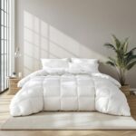 Edredón de plumón de ganso blanco Beautyrest Blue Ridge Home Fashion BR003023 100% algodón talla King 106 x 90 pulgadas