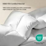Edredón de plumón de ganso blanco Beautyrest Blue Ridge Home Fashion BR003023 100% algodón talla King 106 x 90 pulgadas