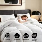 Edredón de plumón de ganso blanco Beautyrest Blue Ridge Home Fashion BR003023 100% algodón talla King 106 x 90 pulgadas