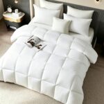 Edredón de plumón de ganso blanco Beautyrest Blue Ridge Home Fashion BR003023 100% algodón talla King 106 x 90 pulgadas