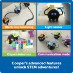 Learning Resources Cooper el Robot STEM para el Aula - Programación para Niños, Juguetes de Construcción, Robótica para
