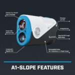 Telémetro láser de golf Bushnell A1-Pendiente – Ultracompacto, aumento de 6×, recargable por USB-C, Pinseeker JOLT, pend