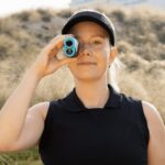 Telémetro láser de golf Bushnell A1-Pendiente – Ultracompacto, aumento de 6×, recargable por USB-C, Pinseeker JOLT, pend
