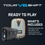 Bushnell Golf Tour V6 Shift Laser Rangefinder with Slope Compensation, 1300-Yard Range, Flag Lock Vibration, Magnetic Ca