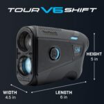Bushnell Golf Tour V6 Shift Laser Rangefinder with Slope Compensation, 1300-Yard Range, Flag Lock Vibration, Magnetic Ca