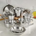 Batería de Cocina Tramontina Tempo 80154/012DS Acero Inoxidable 14 Piezas con Tapas de Vidrio Apta para Inducción