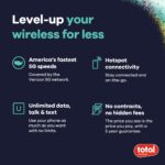 total wireless Motorola Razr 5G (2024) Teléfono inteligente prepagado bloqueado, 256 GB, gris - Incluye plan ilimitado d