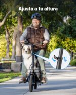 Gyroor C1 Plus Scooter Eléctrico para Adultos con Asiento y Cesta para Mascotas - Alcance de 30 Millas Motor de 650W Bat