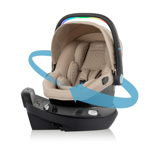 Evenflo Revolve180 LiteMax NXT asiento de coche para bebés con orientación trasera, rotativo, ligero, para prematuros e