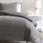 Juego de edredón Riverbrook Home Nantes 94765 gris 3 piezas King ropa de cama