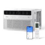 Aire acondicionado de ventana inteligente inversor Midea MAW08S1VWT-A 8000 BTU 115V compatible con app y Alexa para espa